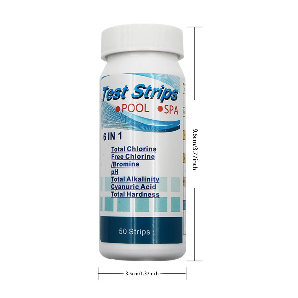 50/100pcs Water Test PH Strips Swimming Pool PH Test Paper Residual Chlorine Value Alkalinity Hardness Tester Pool Accessories view 6