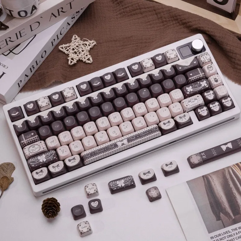 Keycap MOA five sided heat sublimation PBT compatible mechanical keyboard cross axis