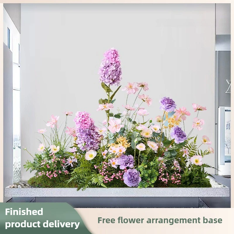 

Artificial flowers, simulated flowers, window decoration, purple floral decorations, wedding green plants, landscaping