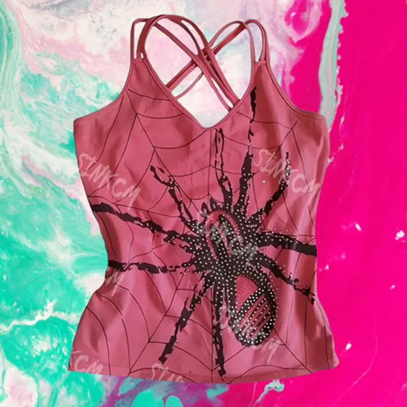 

New European and American short exterior vest women's ironing diamond new slim fit slim inner top