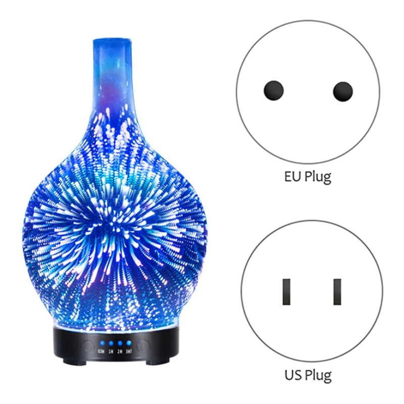 

Essential Oil Diffuser,Glass Vase Aromatherapy Essential Oil Diffuser Changing Shut-Off Mist Humidifier