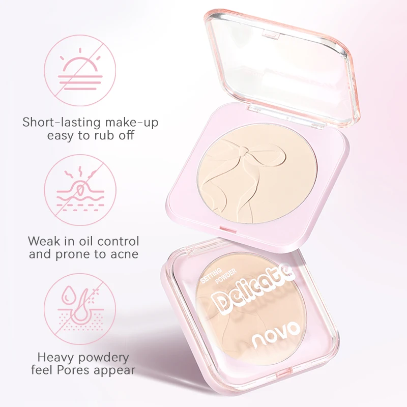 بودرة ضبط للتحكم في الزيت، بودرة ترطيب مرطبة ناعمة تدوم طويلاً، تقليل المسام، مقاومة للماء والعرق #5