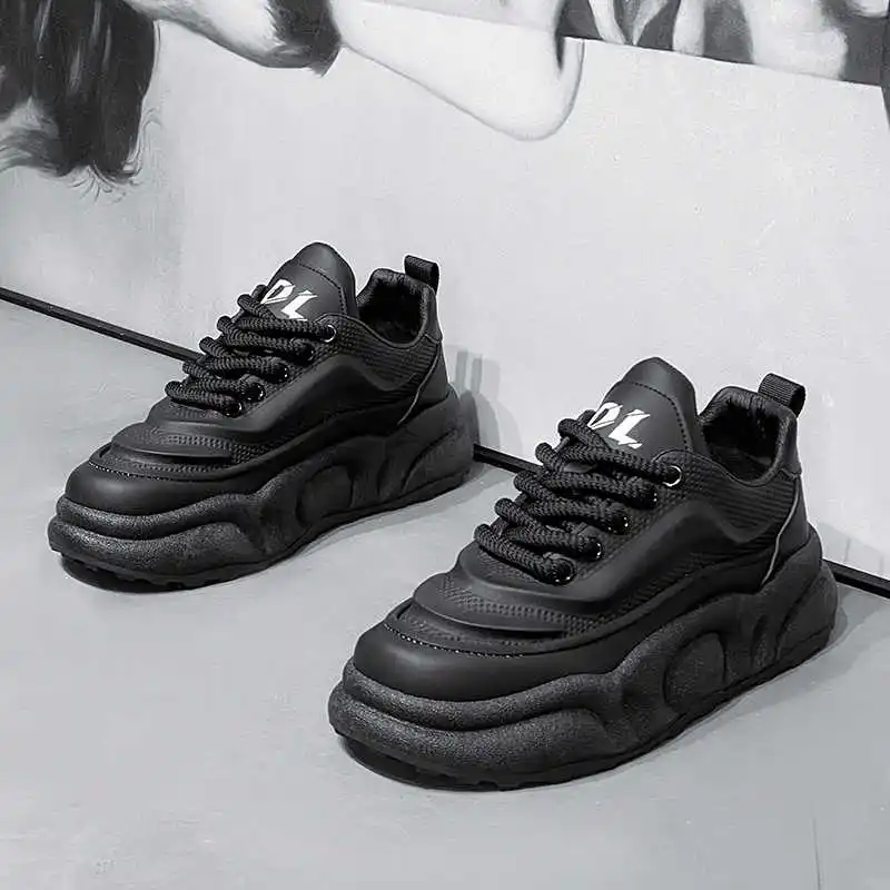 

Natural Leather Flat-heeled Men's Sports Shoes 47 Loafers Tennis Skate Man Fitness Sneakers Exercise Universal Brands Cute