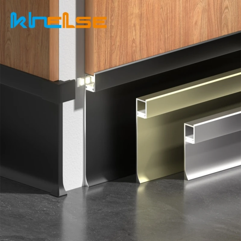 5pcs H10/12/15cm High LED Skirting Line Accessories Embedded Wall Baseboard Internal External Corner Connector End Cap LTA36