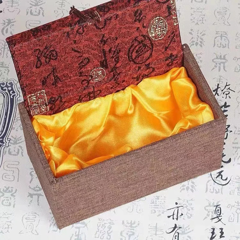 Stationery walnut gift box, box, Buddha bead, hand string, jade, jewelry, linen, antique brocade box