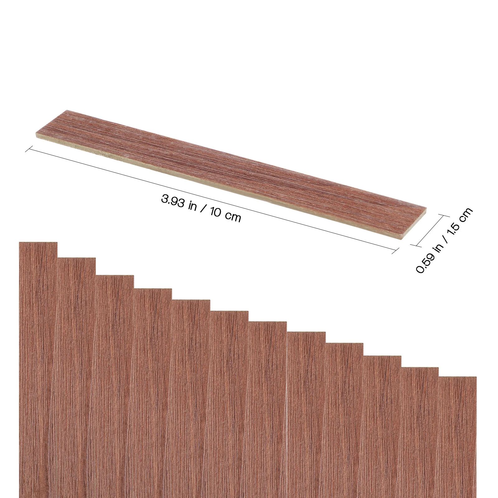 40 قطعة أرضيات بيت الدمى المصغرة قشر عصا بلاط الحبوب الخشبية لوحات أرضية ذاتية اللصق ملحقات صغيرة للمصغرة #4