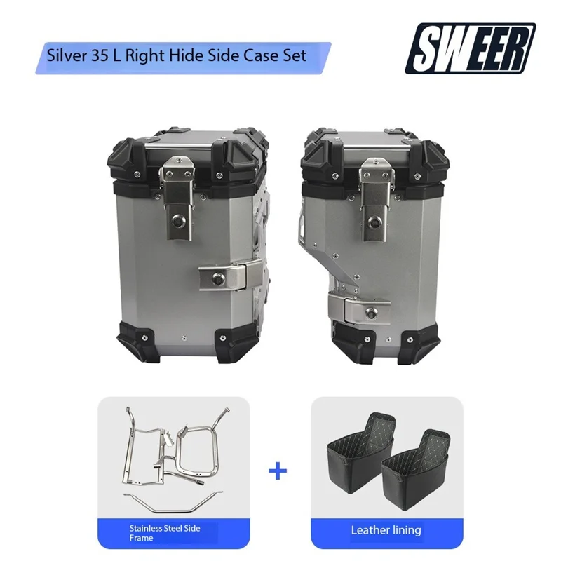 35L For BMW G310GS Modified Accessories Motorcycle Trunk Aluminium alloy Side Box Bracket Side Frame Tailstock Backrest