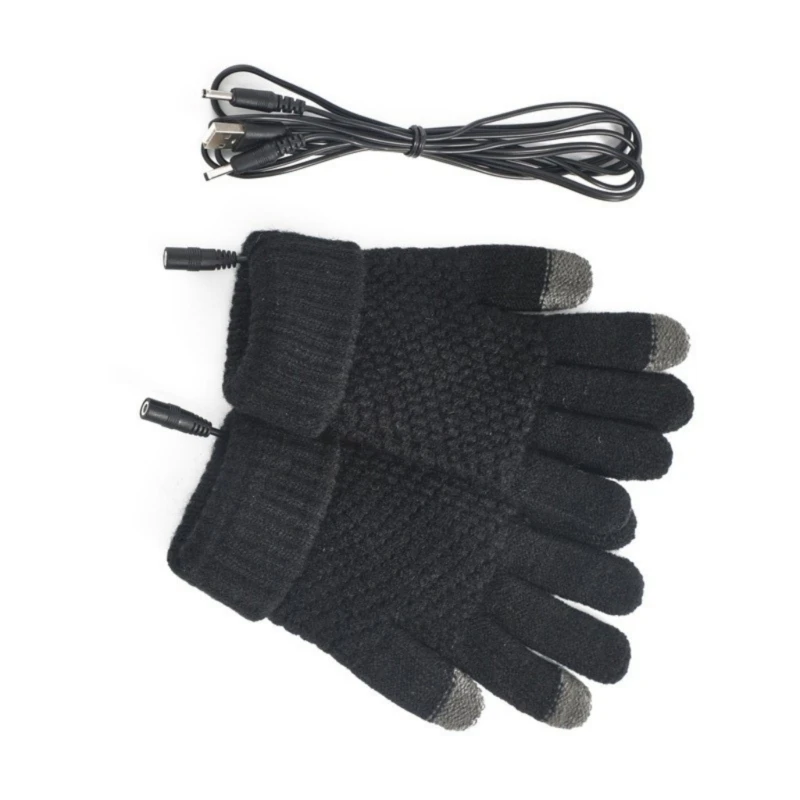 Winter USB Heated Gloves with Touchscreens Capability Soft Comfortable Easy to Clean Suitable for Indoor and Use Drop Shipping