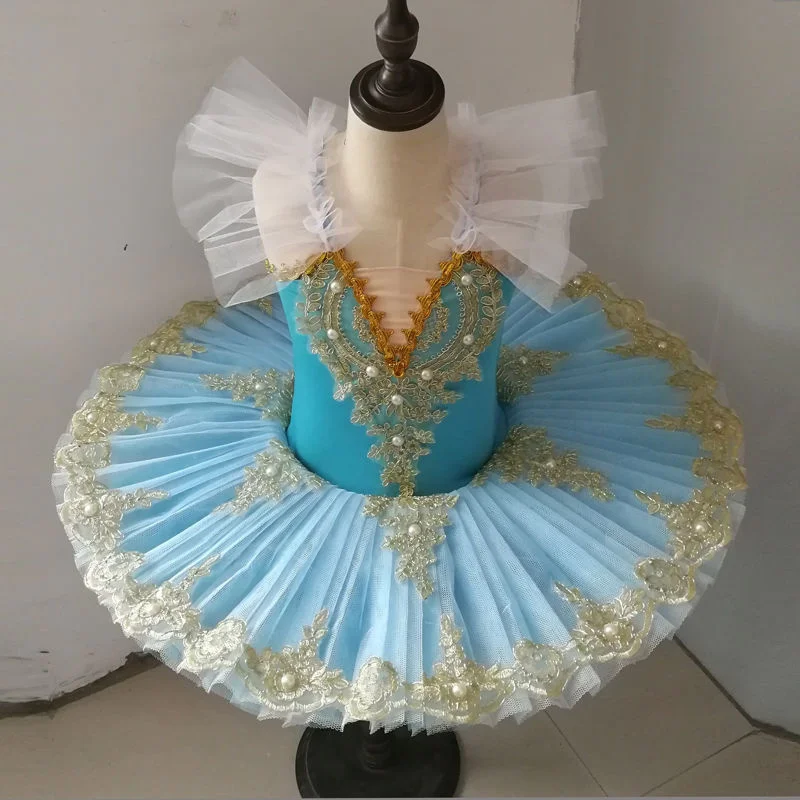 Trajes de dança com luz LED, panqueca tutu para mulheres, vestido bailarina do Lago dos Cisnes para menina, adulto e criança