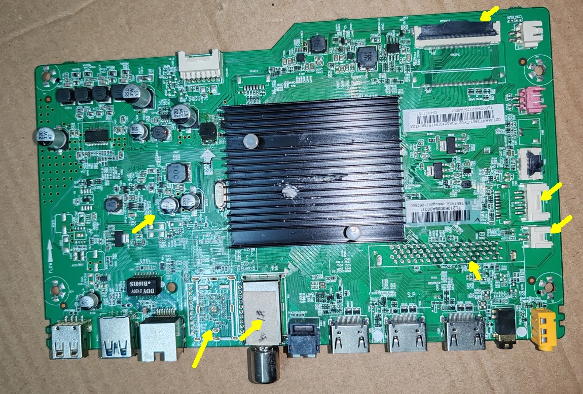 

1RT51MC1 TTD51MA3 201-MT51MA3N-02 03 50A5010 DHR2115 LED TV motherboard physical photo, tested well