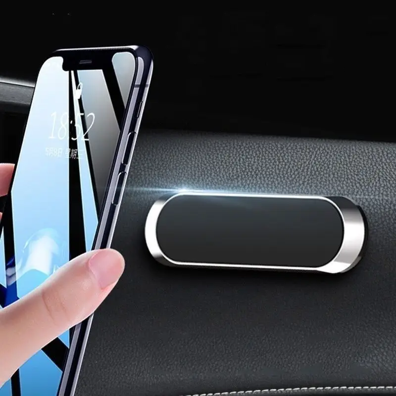 Suporte Magnético Mini para Carro, Formato de Faixa para Painel, Compatível com Celulares Samsung Xiaomi e GPS de Parede