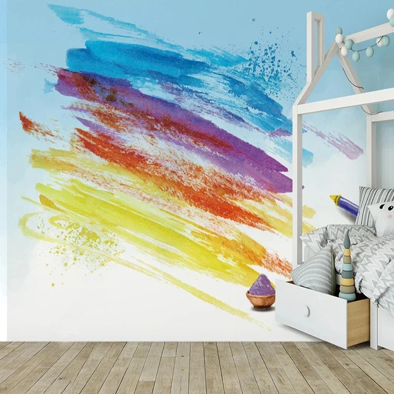 3D Wall Mural Wallpaper Nordic Simple Watercolor Ink Style Poster Living Room Home Decor 3D Fresco Papel De Parede For Bedroom