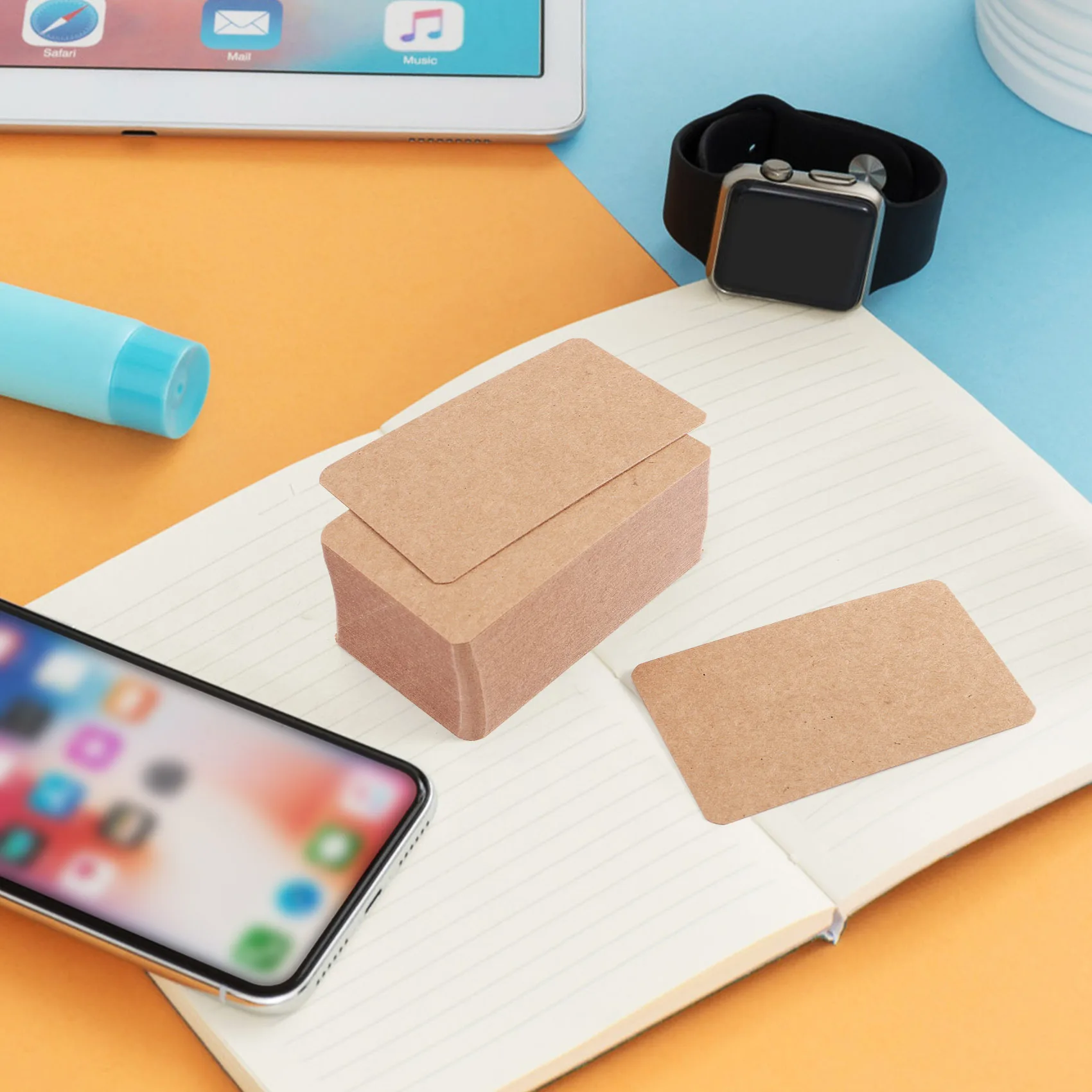 100pcs Blank Kraft paper Business Cards Word Card Message Card DIY Gift Card