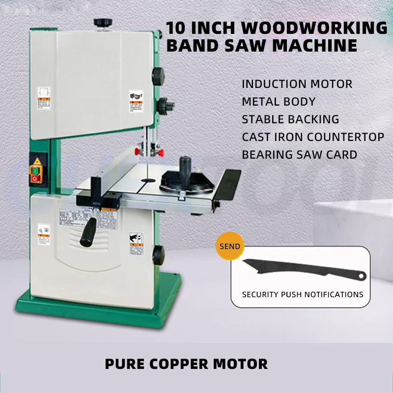 9 Zoll/10 Zoll Holz bearbeitungs bands äge Maschine Desktop-Schneid säge Multifunktions-gebogene Säge tragbare Schneide maschine 450w/550w