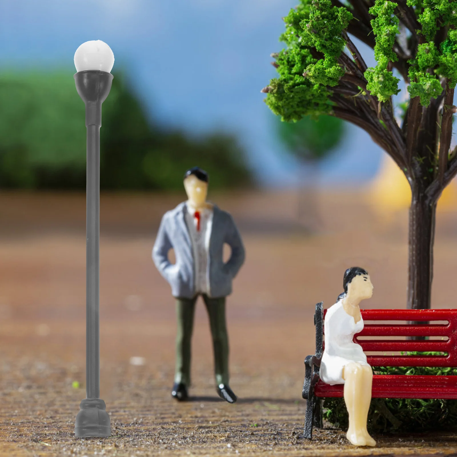 12 قطعة مصباح الشارع الصغير ضوء الزخرفية المشهد الصغير مصباح الطريق لتقوم بها بنفسك طاولة الرمل لمنزل صغير المشهد بارك المشهد تخطيط الدعائم #3