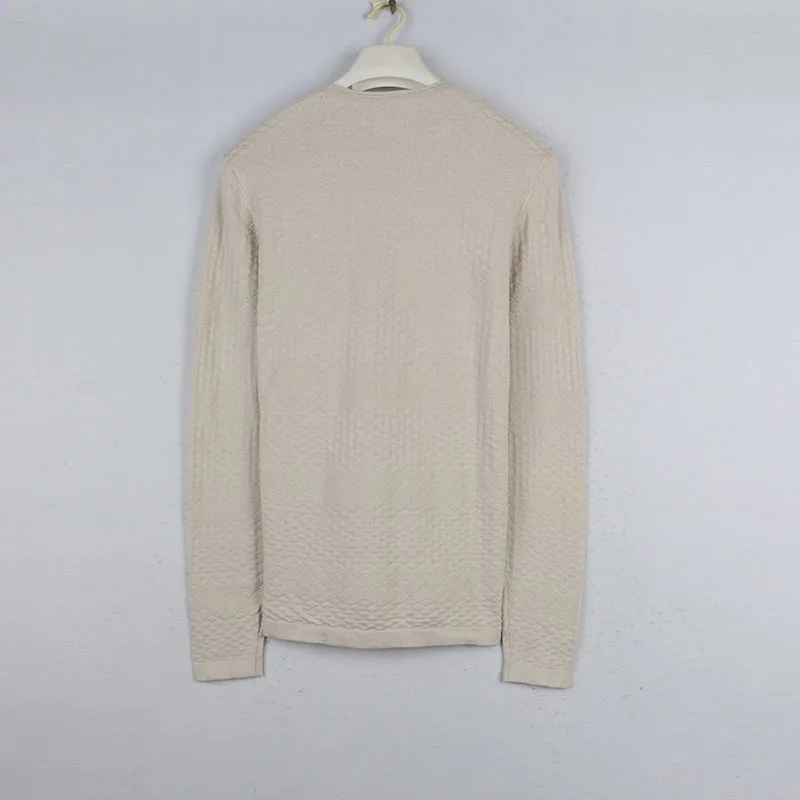 Sunine Home Autumn Winter New Large Size Men's round Ne Long Sve Knitted Sweater Base Layer Thermal Top European Sle