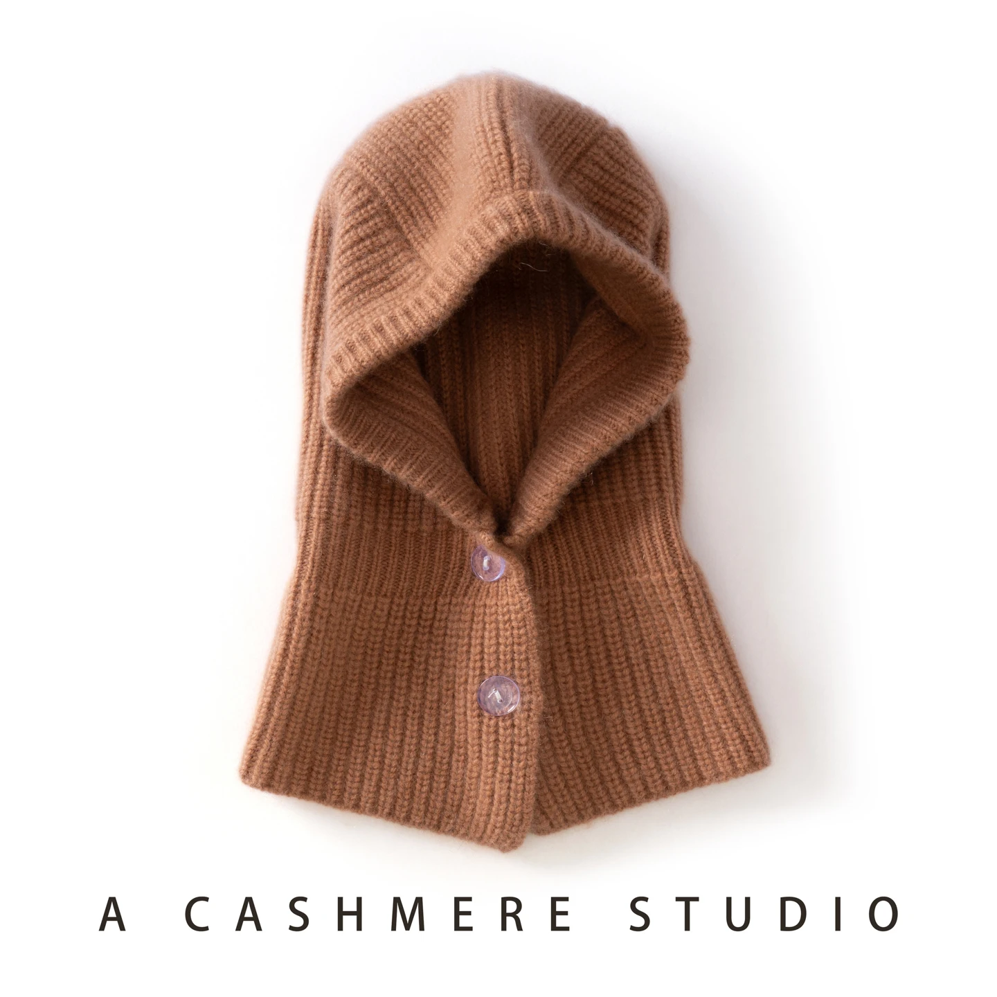 Cashmere Balaclava Cap Unisex Warm Ring Scarf Beanie Hat Windproof Hooded Neck Collar Knitted Hat For Girls and Boys