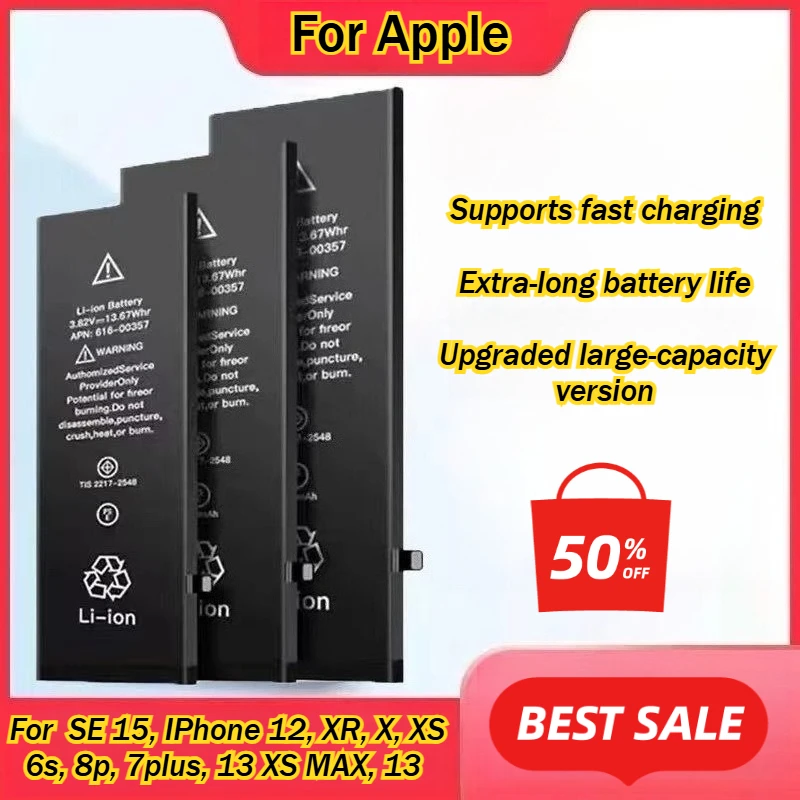 

For Apple SE 15, IPhone 12, XR, X, XS, 6s, 8p, 7plus, 13 XS MAX, 13 Mobile Phone Batteries