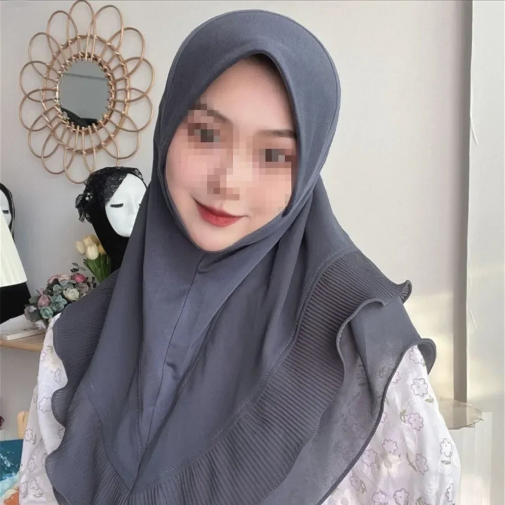 Malaysia Fashion Headwraps Caps Turban Ramadan for Women Muslim Instant Hijab One Piece Amira Shawls Headband Khimar Scarf Femme