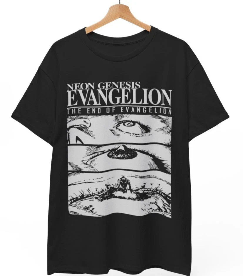 2026 New Century Evangelion T-shirt, pastel color anime T-shirt, summer new style, Y2K fashion for both men and women