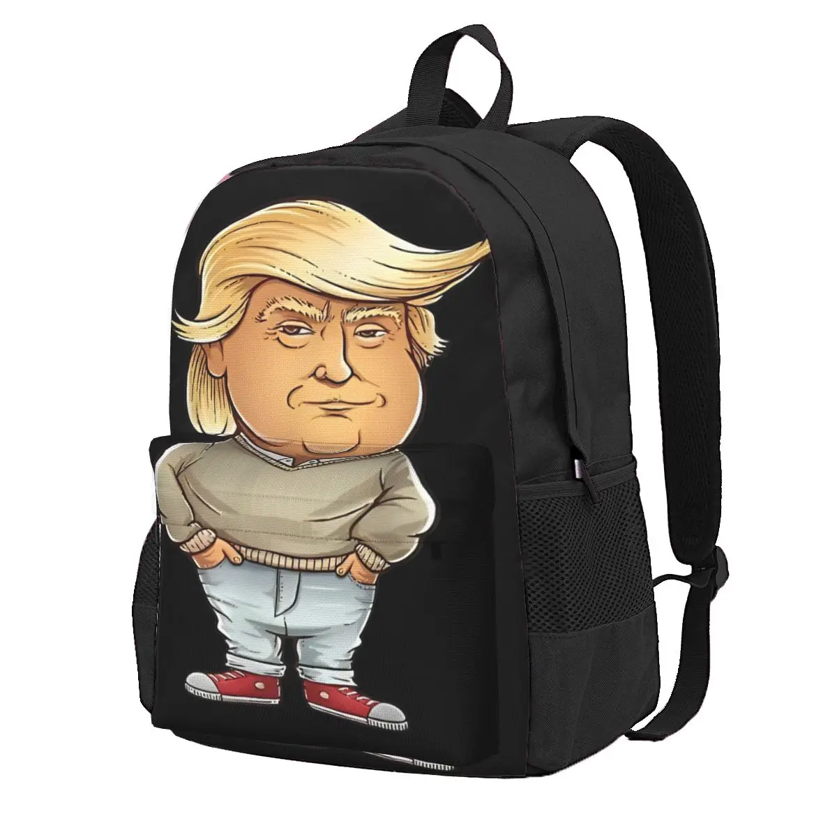 Trump I'm Just A Chill Guy Funny Backpack for Men Women Cool High School Work Daypack College Canvas Bags Outdoor