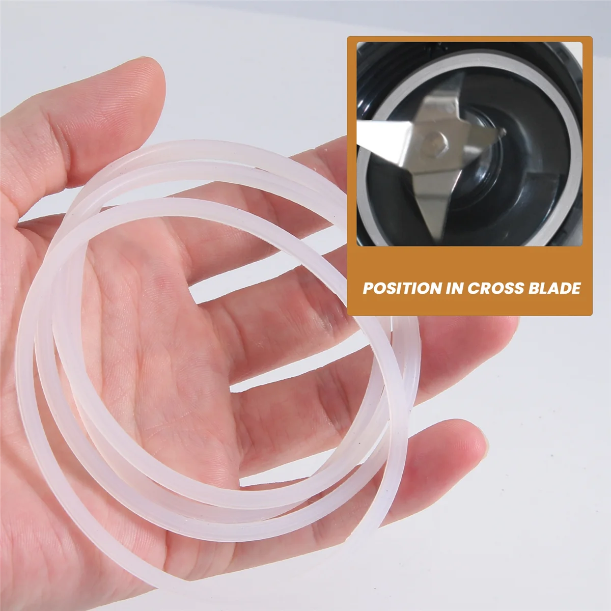 ใหม่เปลี่ยนปะเก็นแหวนซีลยางสําหรับ Magic Blender Flat/Cross 4 PackN02R