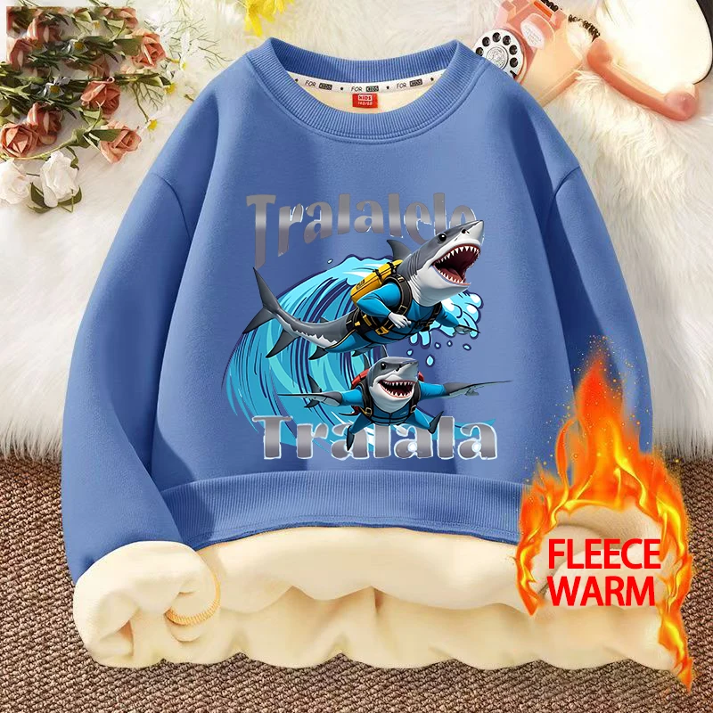 Italian Brainrot Animal Round-neck Sweatshirt Cappuccino Assassino Lamb Fleece Pullover Hoodies Sahur Anime Cartoons Clothes Top