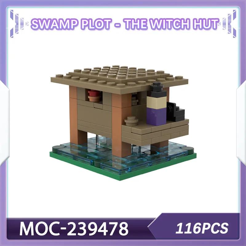 

Building blocks set Swamp Plot - The Witch Hut Pixel bricks MOC-239478 Craft Game House Decoration Christmas gift