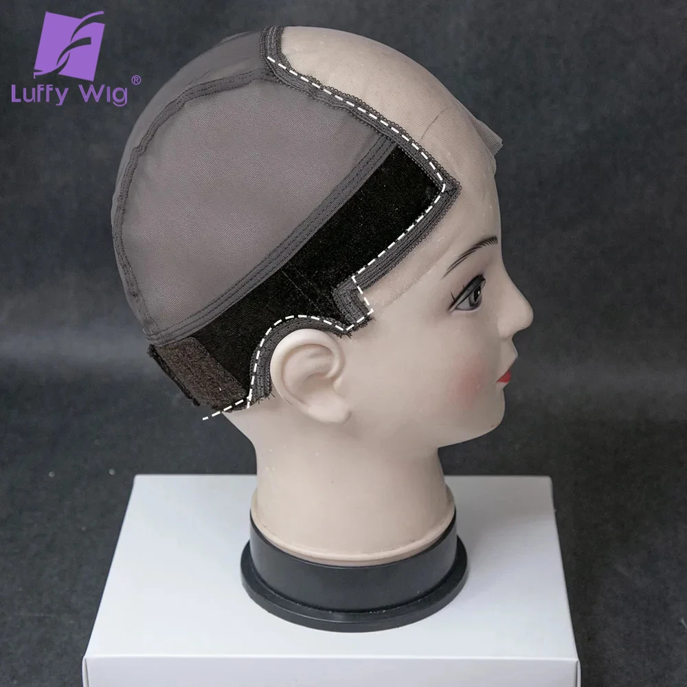 Swiss Lace Wig Cap For Making Wigs Genius Mesh Wig Grip Cap With Lace Glueless Invisibale Wig Caps With Adjustable Straps Luffy