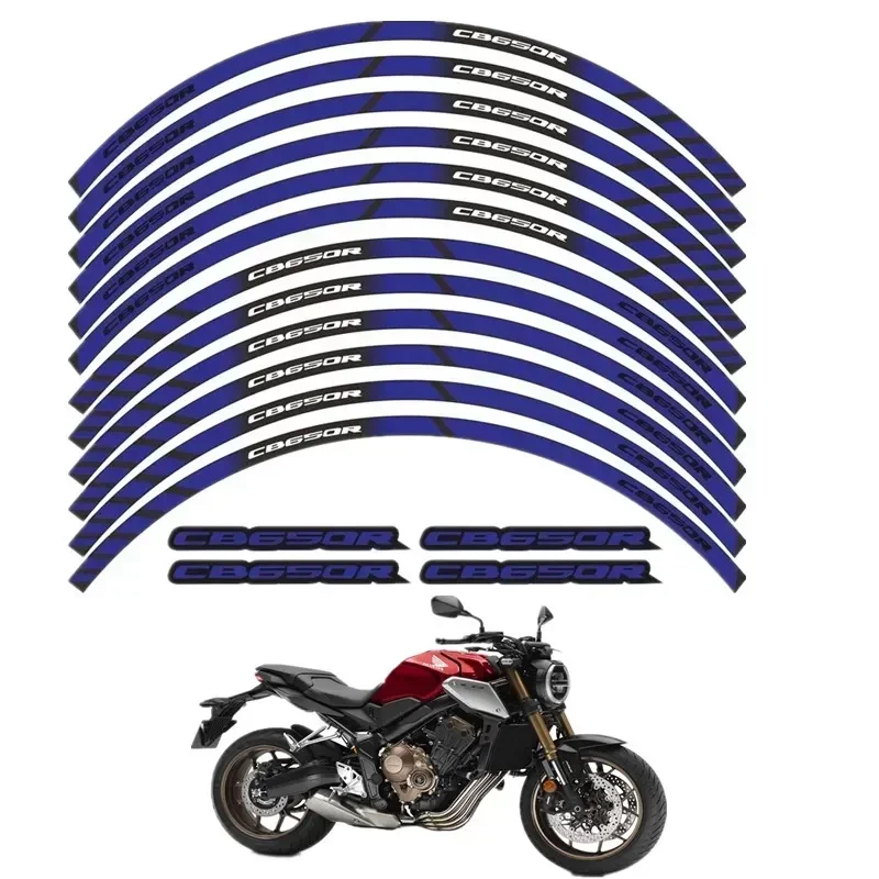 ملصق لتزيين عجلة الدراجة النارية ، ملصق لهوندا CB650R ، CB650 R ، قطع الدراجات النارية ، الأزرق