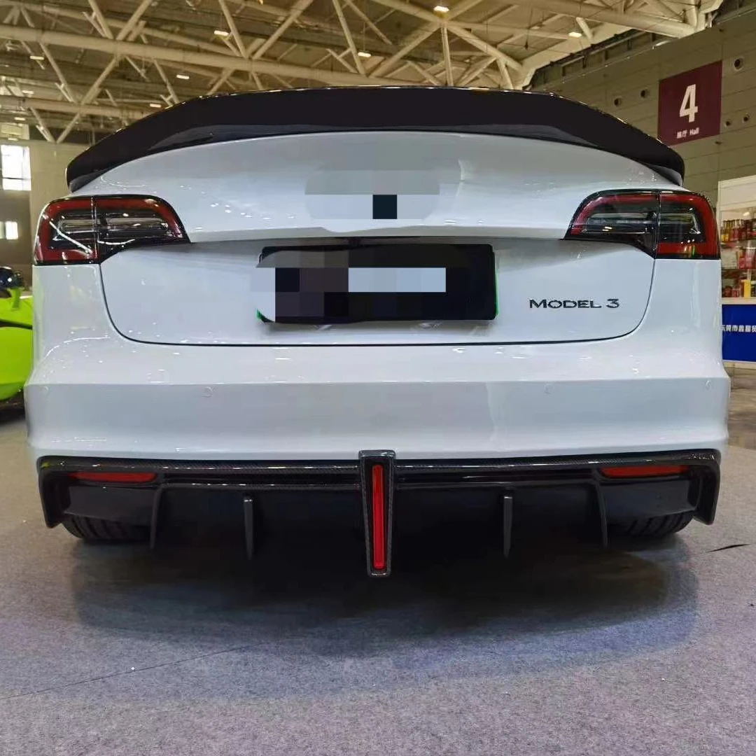 

Подходит для ROBOT Style Tesla Model 3, комплект кузова 3, обновленные спойлеры переднего и заднего бампера из углеродного волокна