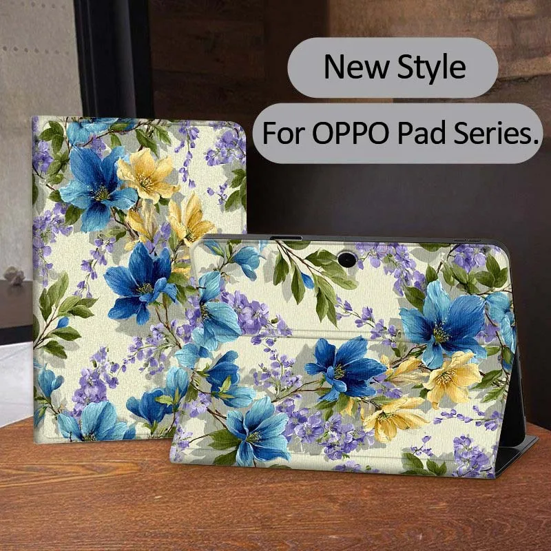 

Beautiful flower pattern Tablet Case For OPPO Pad 2 3 4 11 SE X Air 2 Neo Pro 12.1 10.36 11 11.4 13.2 Inch