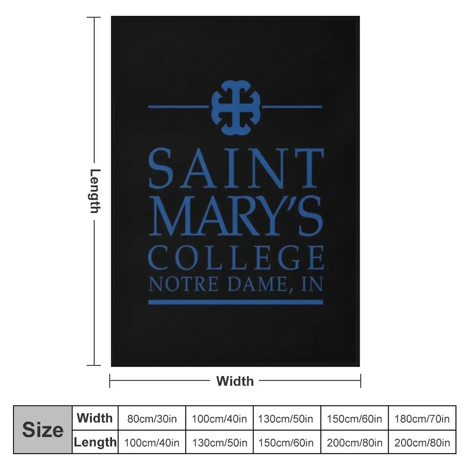 Saint Mary's College-belles Throw Blanket couch cozy soft plush fuzzy picnic outdoor blanket