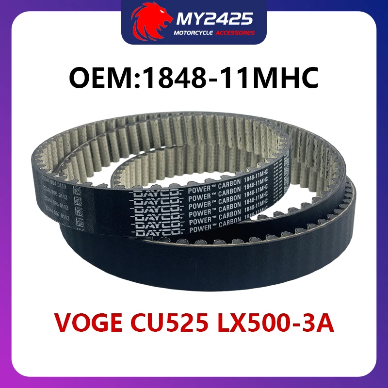 Original DAYCO Motorcycle Belt Drive Belt 1848-11MHC 1848-11m-29 For VOGE CU525 LX500-3A Extended Engine Belt