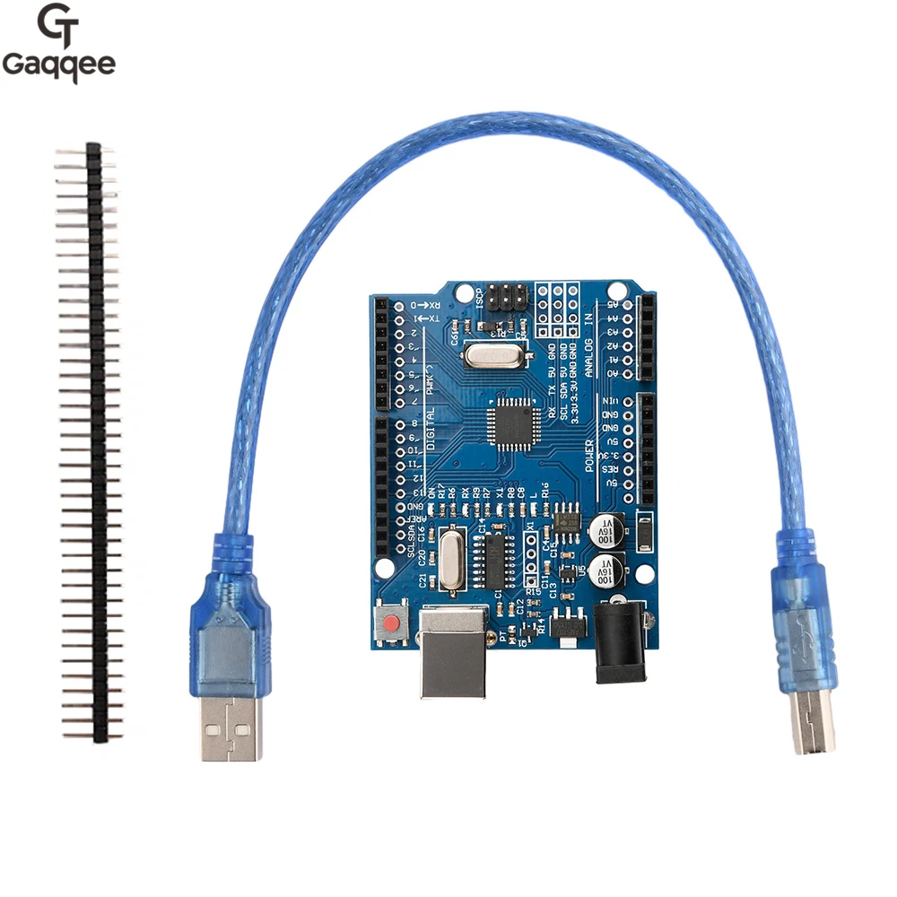 For UN0 R3 Board ATmega328P Development Board with Pin Header and Cable Compatible with For Arduino IDE Projects ﻿
