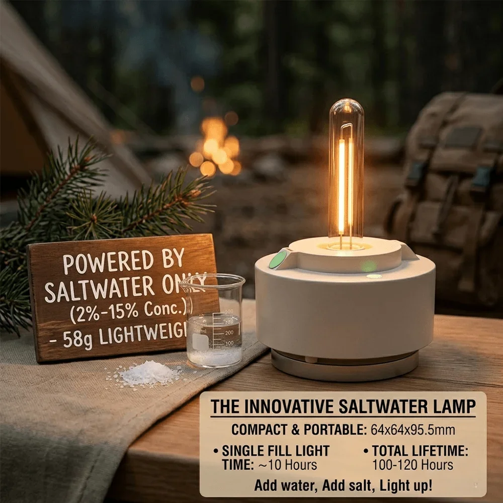 Lampe portable à eau salée, illustration