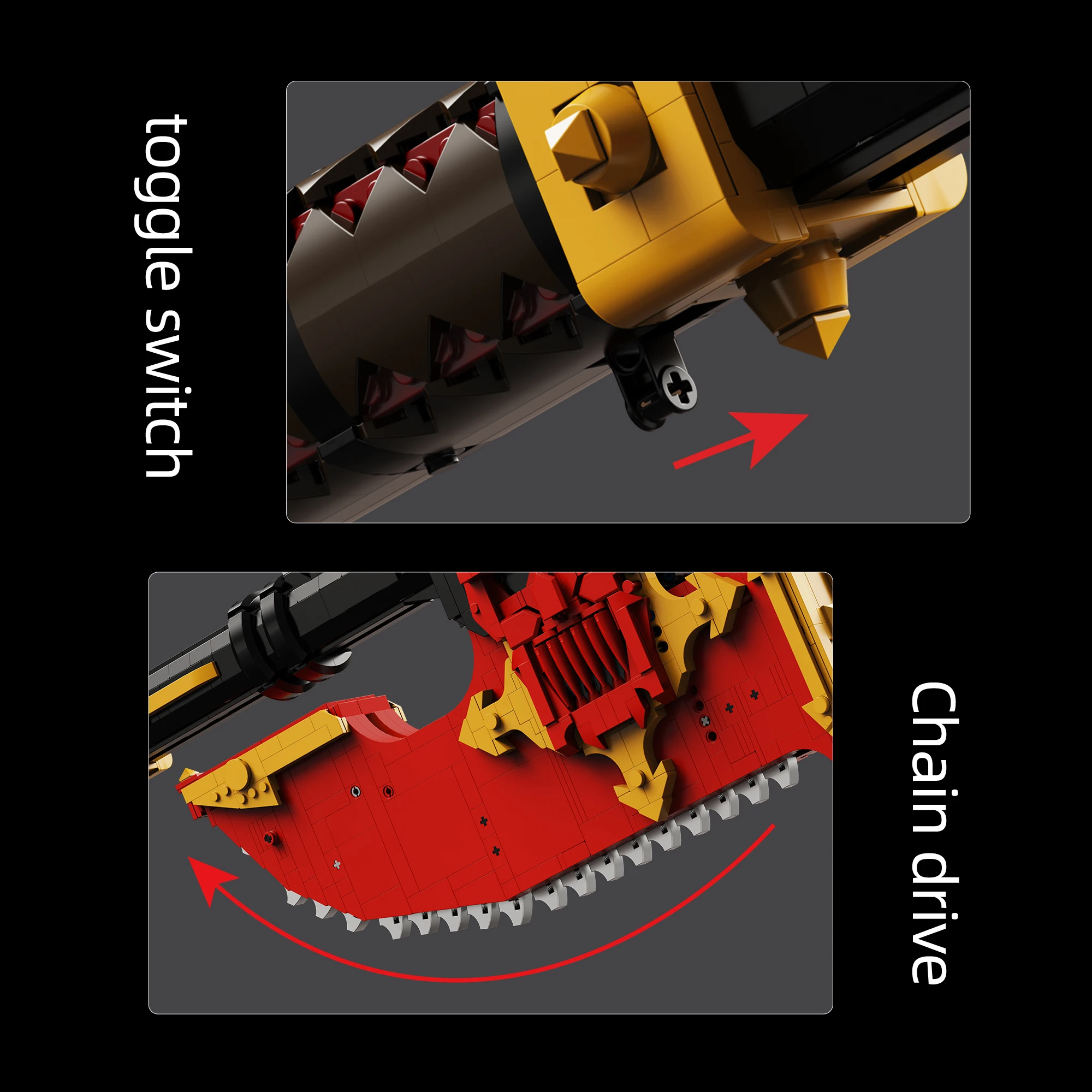 2371PCS Heavy Duty Powered Battle Axe Building Blocks Skull Axe Model Brick With Motor Desktop Ornament Puzzle Toys Holiday Gift - view 4