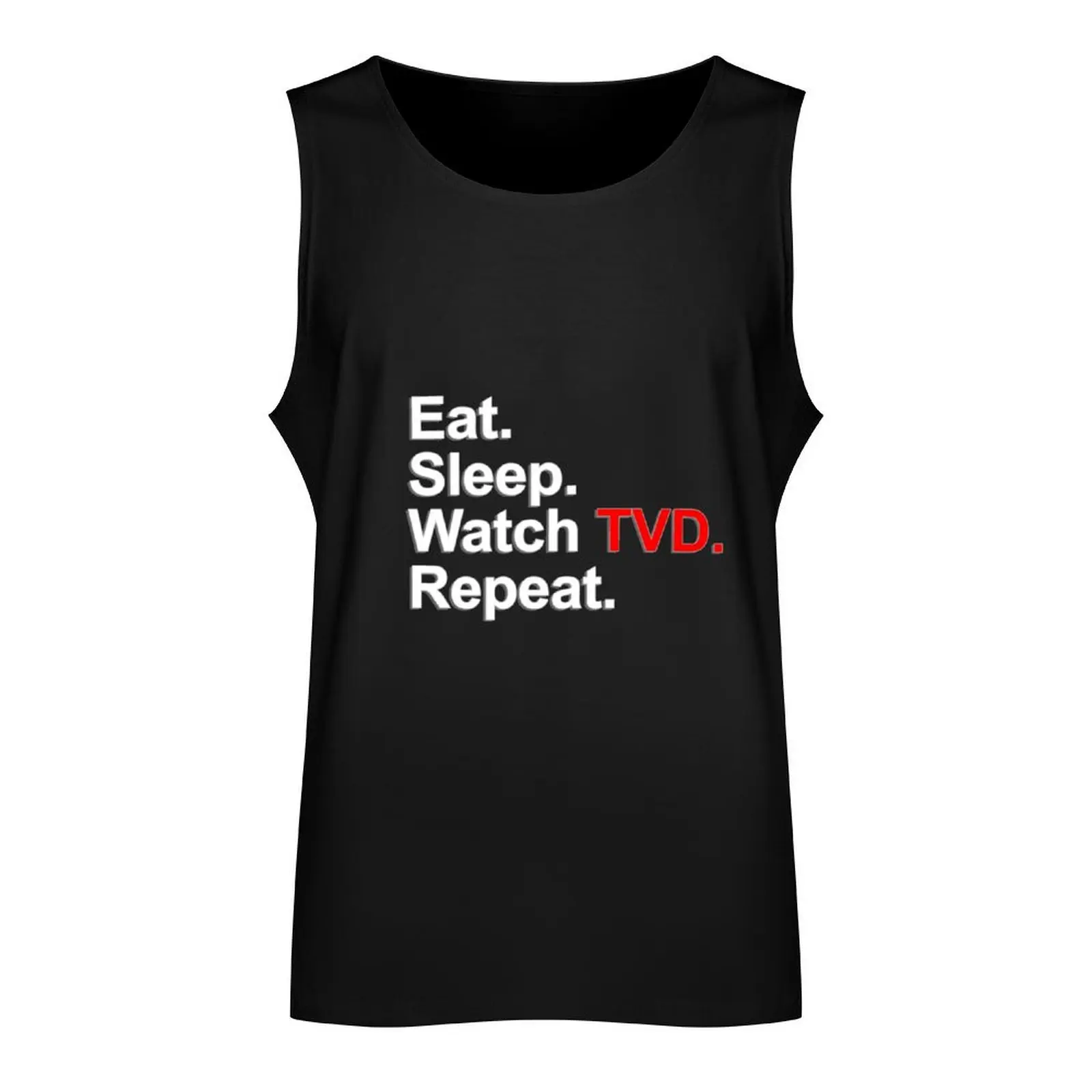 Eat, Sleep, Watch TVD, Repeat {FULL} Tank Top Men's summer clothes gym clothes man Men's sports t-shirt