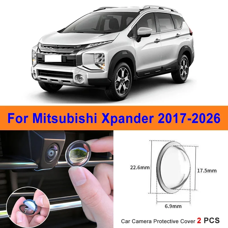 

360 Reverse Image Car Camera Cover Anti-Scratch PC Lens Protector Stickers For Mitsubishi Xpander 2017-2026 2Pcs