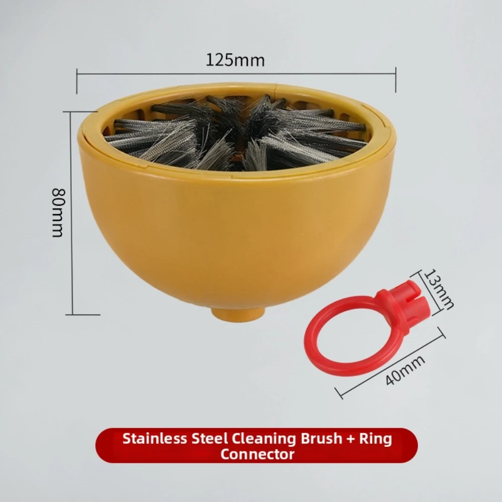 

Электрическая круглая щетка 4 дюйма с нейлоновой головкой и стальной проволокой для эффективной очистки от загрязнений, совместима со стандартным сверлом