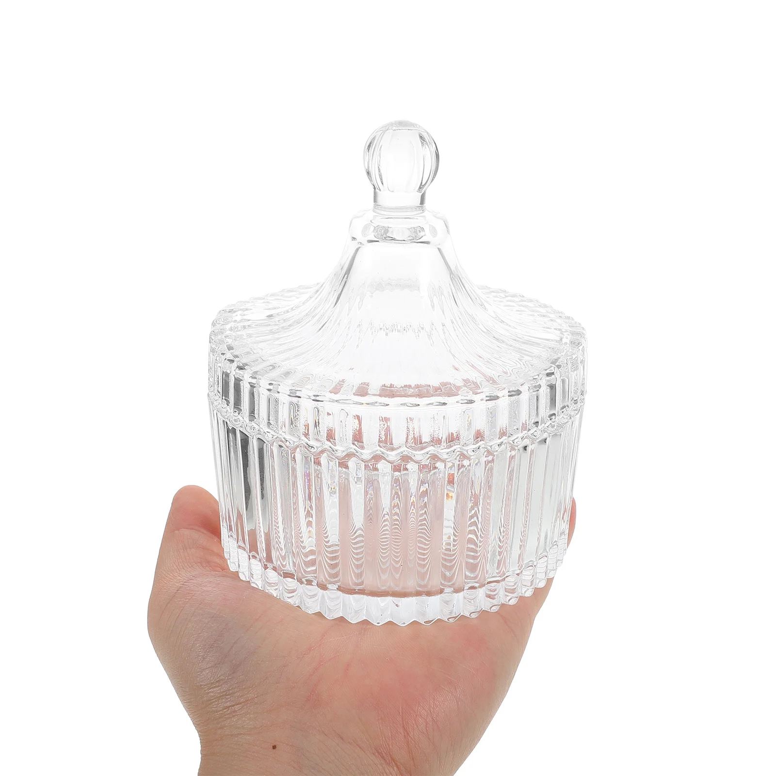 حامل زجاجي عتيق، شموع شفافة شفافة، وعاء زخرفي، تصميم متعدد الوظائف، ديكور منزلي أنيق، صغير