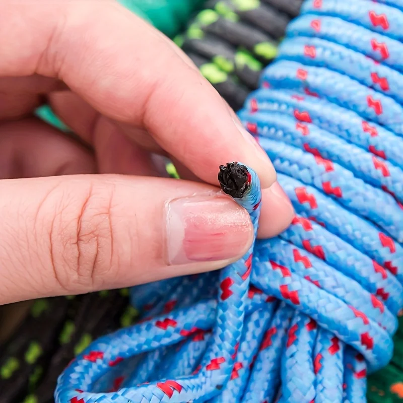 Cuerda multifuncional de 5m/10m, 4 piezas, resistente al viento, para tender ropa, gruesa y extra gruesa, para almacenamiento y secado de mantas