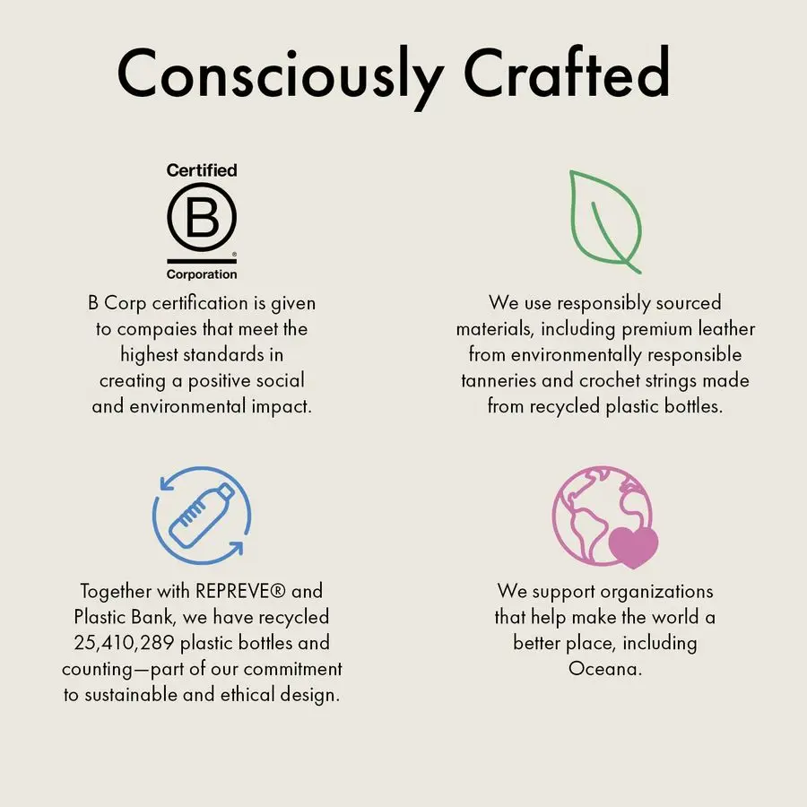 Sak Geo Sling Backpack in Leather, Convertible Design, Maritime