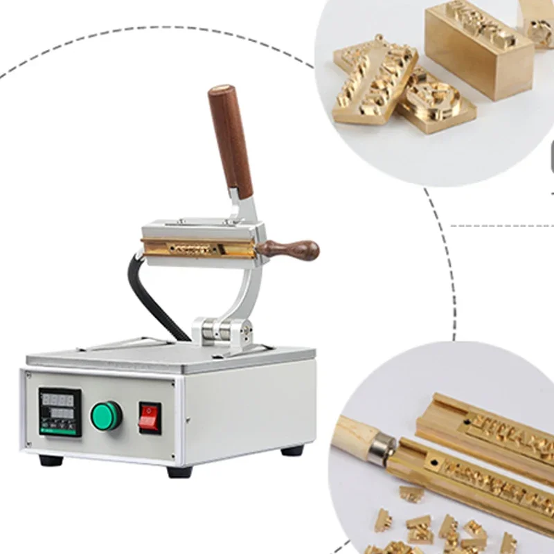 WT-90ZM Small Manual Desktop Bronzing Machine Press Manual Leather Goods Movable Copper Mold Bronzing Imprinting Hot Stamping