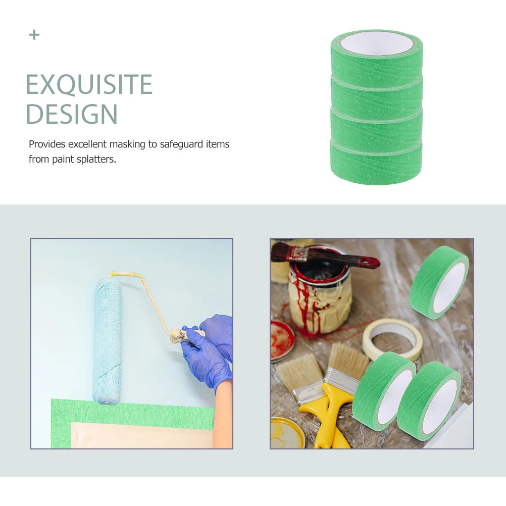 

4 Rolls Masking Tapes Low Tack Art Tape DIY Craft Projects Painters Tape for Painting Drawing Decorating Art Paint Tape,