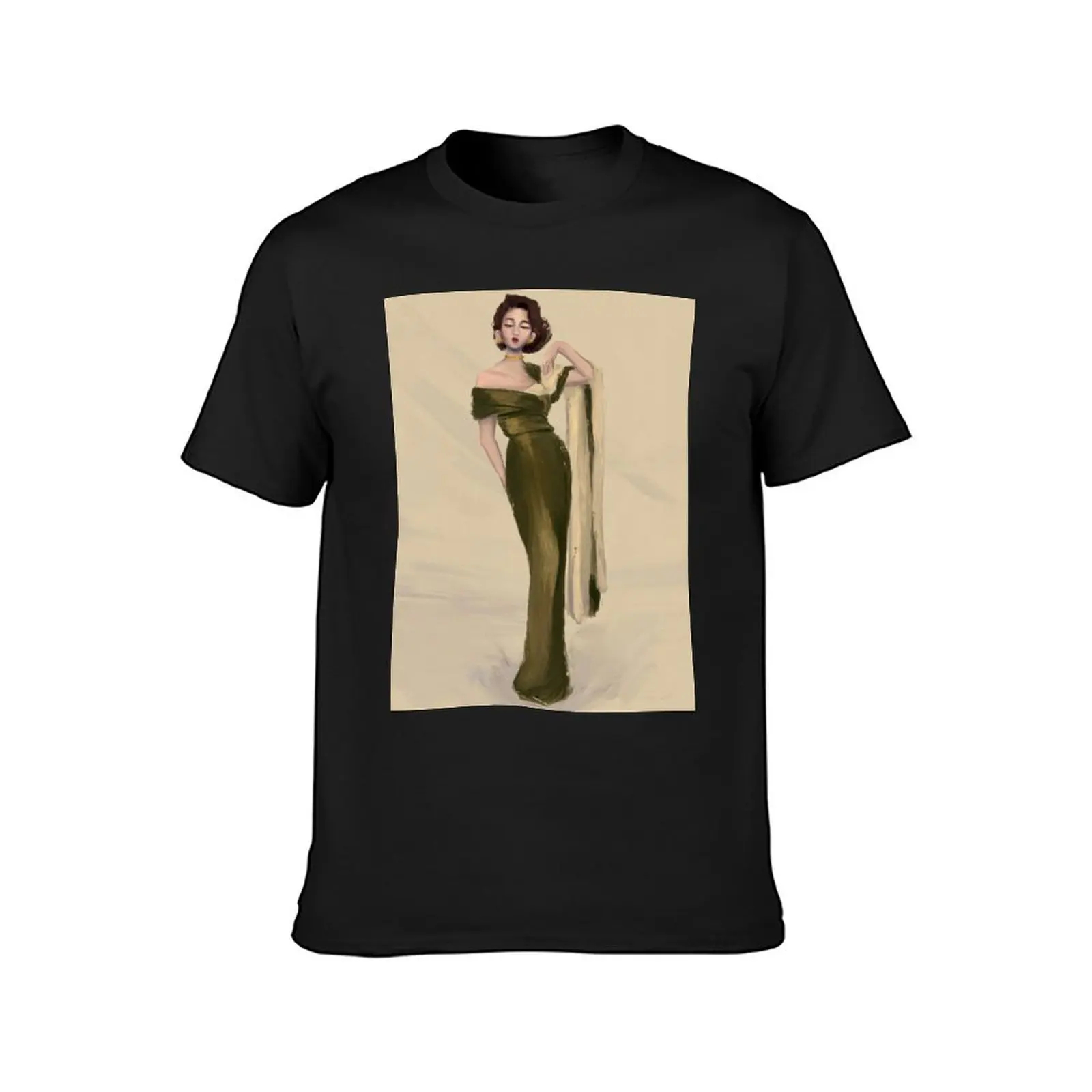 Painting Study - Gold & Green T-Shirt blacks oversizeds kawaii clothes customs Men's t-shirts