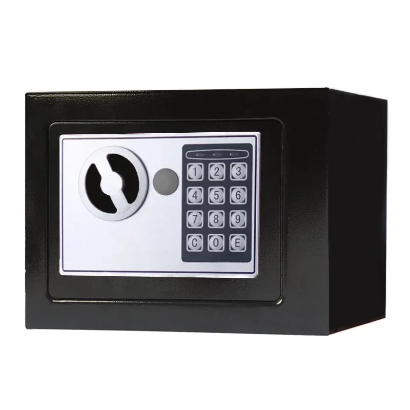 Coin Safe 17E Small All Steel Password Home Office Mini Safe Black Colors