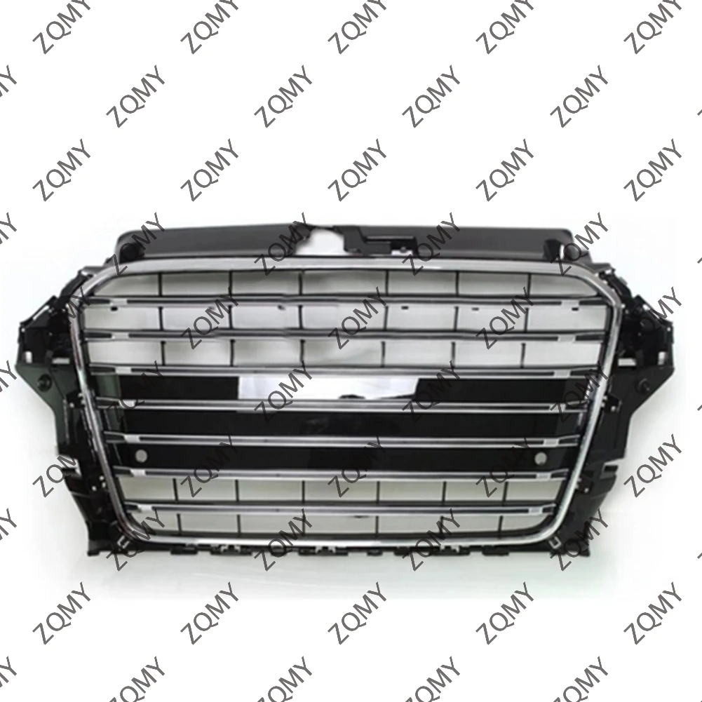 

With/Logo For Audi A3/A3L 2014 2015 2016 Car Front Bumper Grille Centre Panel Styling Upper Grill (Modify S3 style)