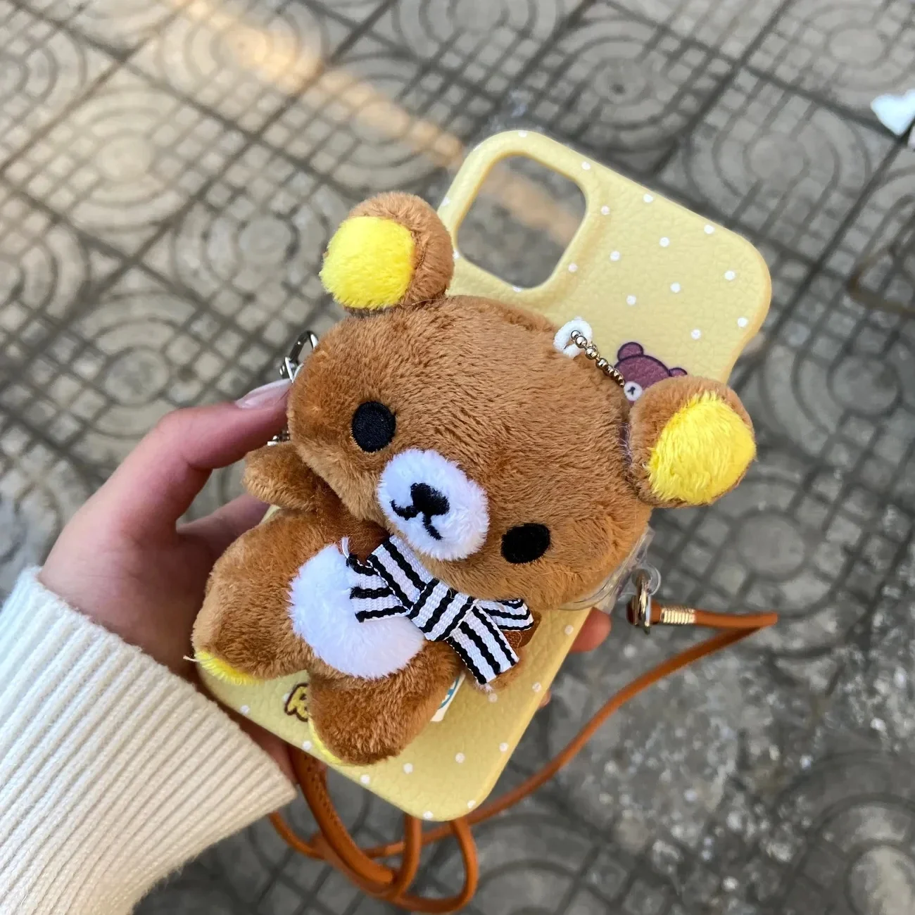 Cartoon cute plush Rilakkuma Phone Case for IPhone 16 15 14 11 12 13 Pro Max  Mobile Phone Case for IPhone XR XS MAX doll case