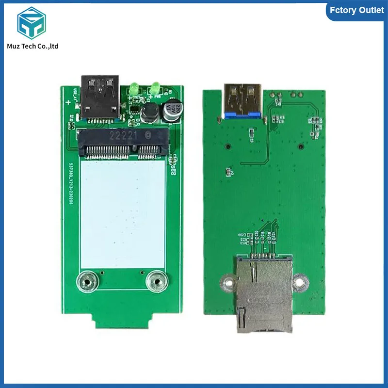 

PCIE to USB3.0 Adapter Board PCB board With SIM Card Slot for all brands of MINIPCIE 3G 4G 5G modules.